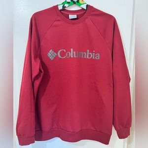 COLUMBIA CREW NECK SWEATSHIRT SIZE LARGE RED